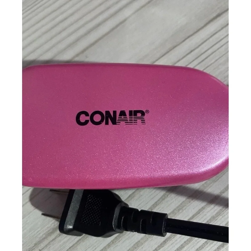 Conair Heated Straightening Brush Womens Pink Ceramic BC11RN Travel Child Girls